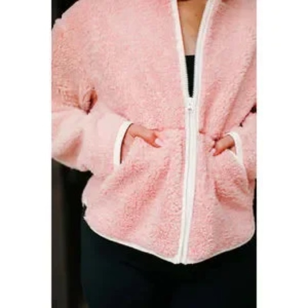 Smash + Tess Pink Sherpa Jacket